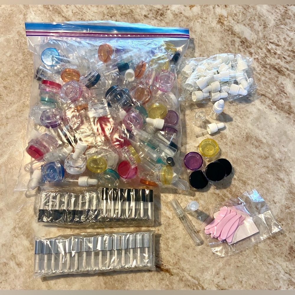 🔴 HUGE LOT OF NEW GLASS SERUM LIP GLOSS BALM MAKE UP VIAL CONTAINERS 🔴